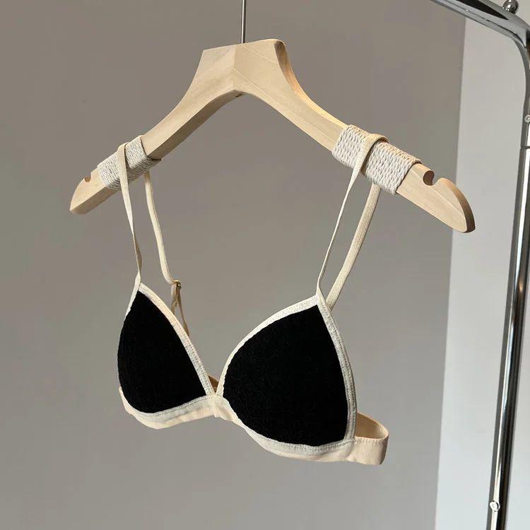 Треугольные трусики для женщин Беспроводной ультратонкий бюстгальтер с треугольной чашкой