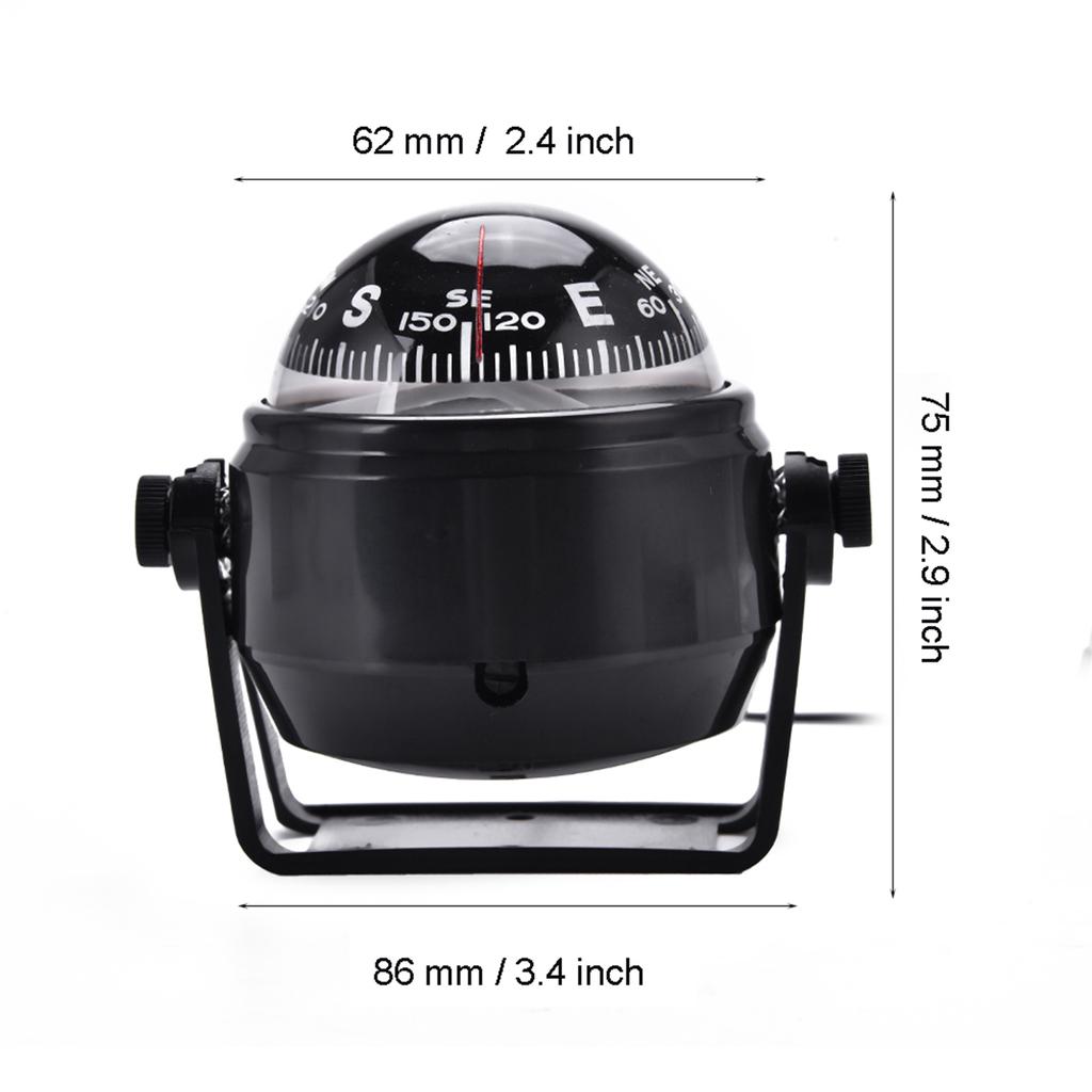 Уличный высокоточный светодиодный автомобильный лодочный морской военный цифровой магнитный компас