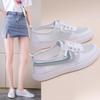 Summer Women's Mesh Shoes Fashionable and Versatile Sneakers Casual Breathable and Comfortable Flat White Shoes