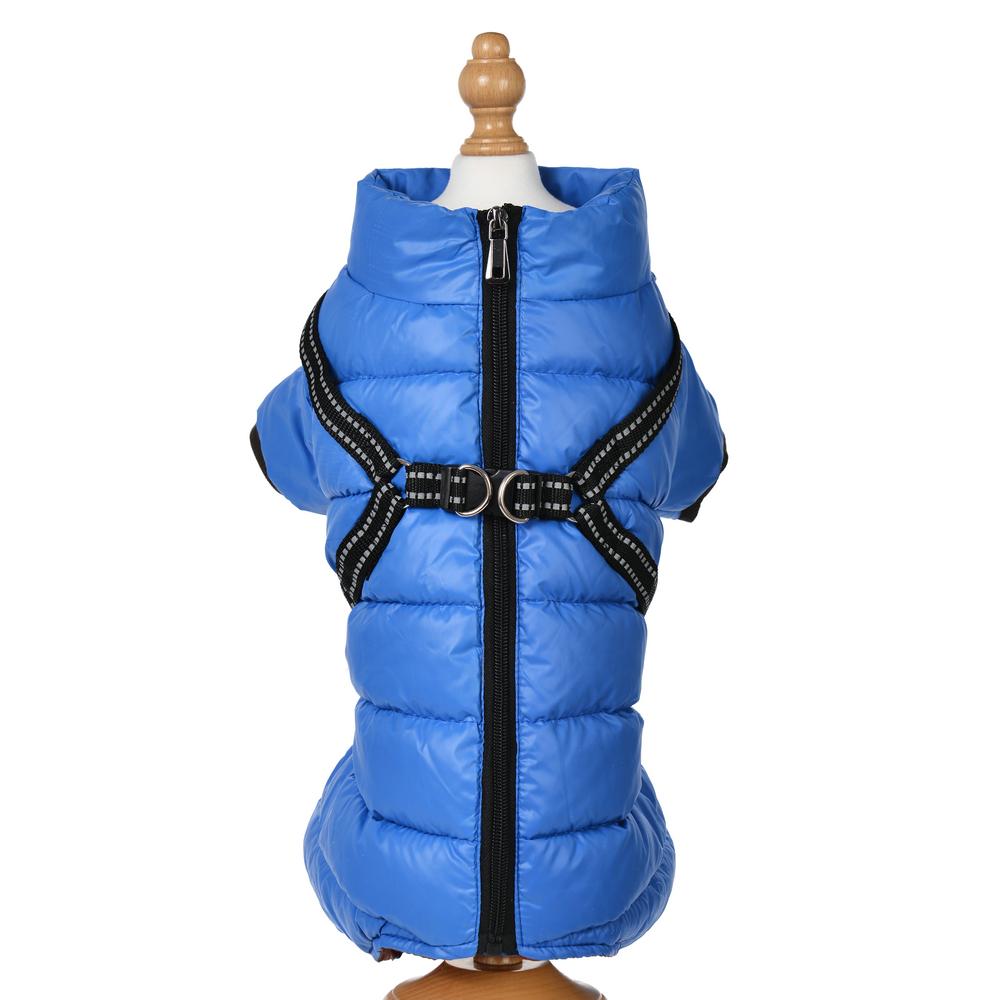 Зимняя куртка для собак, жилет для маленьких собак, одежда со шлейкой, водонепроницаемое пальто для щенков, комбинезон для французского бульдога, чихуахуа, одежда для домашних животных