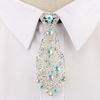 Personality Crystal Neckties Wine Party Wedding Ceremony Metal Short Luxury Tie Men Accessories
