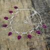Kashmir Ruby Silver Necklace, Kashmir Ruby Necklace, Gemstone Necklace, 925 Sterling Silver Jewelry, 925 Silver Crystal Dainty Necklace For Her