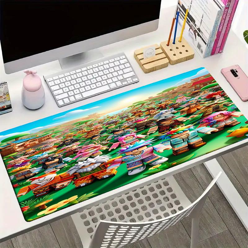 Roblox Theme Mouse Pad, Non Slip Rubber Base, Multifunctional Office & Home Decor, Perfect for Workspace Personalization.