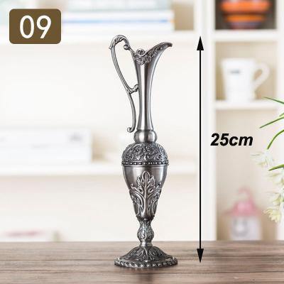 European Retro Peacock Vase Small Metal Alloy Gold Bronze Crafts Table Modern Home Decoration Flower Bottle Jug