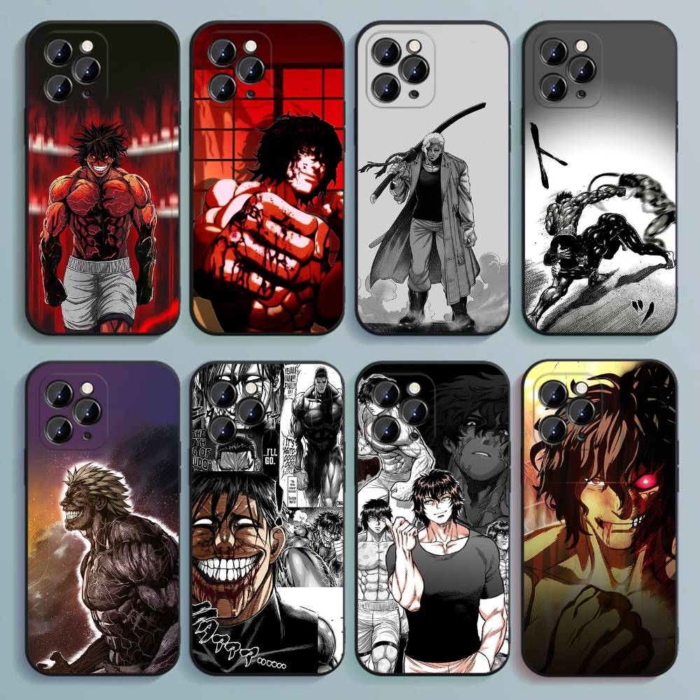 Чехол для телефона K-Kengan A-Ashura для iPhone 17,16,15,14,13,12,Pro,Max,Plus,E,SE4,Air,Mini Черный Мягкий Чехол