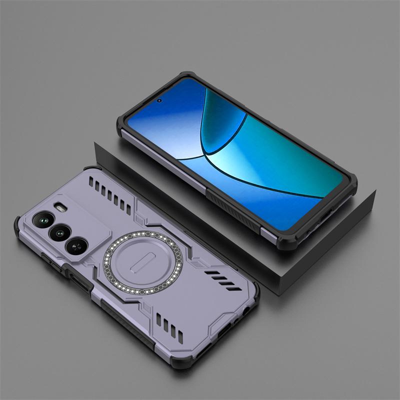Для Realme 14x Чехол Для Realme 14x Глобальный Противоударный Магнитная Адсорбция Беспроводная Зарядка Задняя Крышка Для Realme 14x Чехол 6,67 дюйма