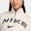 Nike Спортивная одежда Phoenix Fleece Logo FW24 Повседневный спортивный свитер с длинным рукавом Куртка женская Off-White FV7680-104
