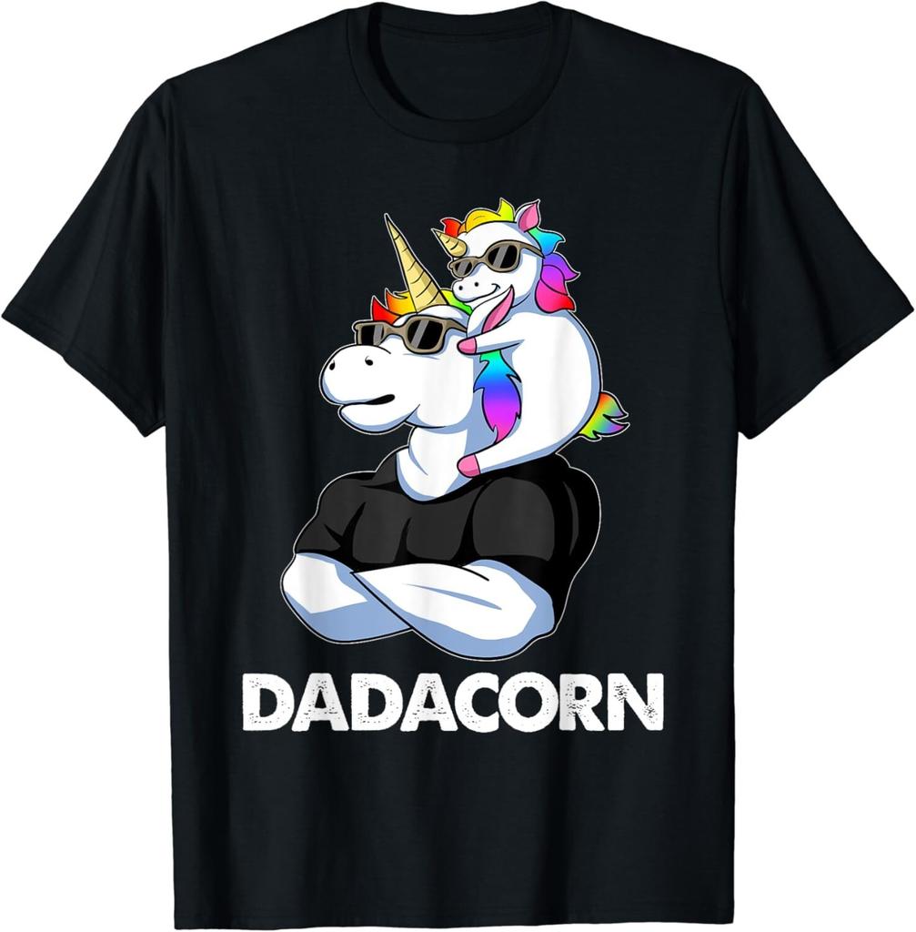 Dadacorn - Unicorn Dad And Baby Christmas Papa Father'S Day Gift Unisex T-Shirt