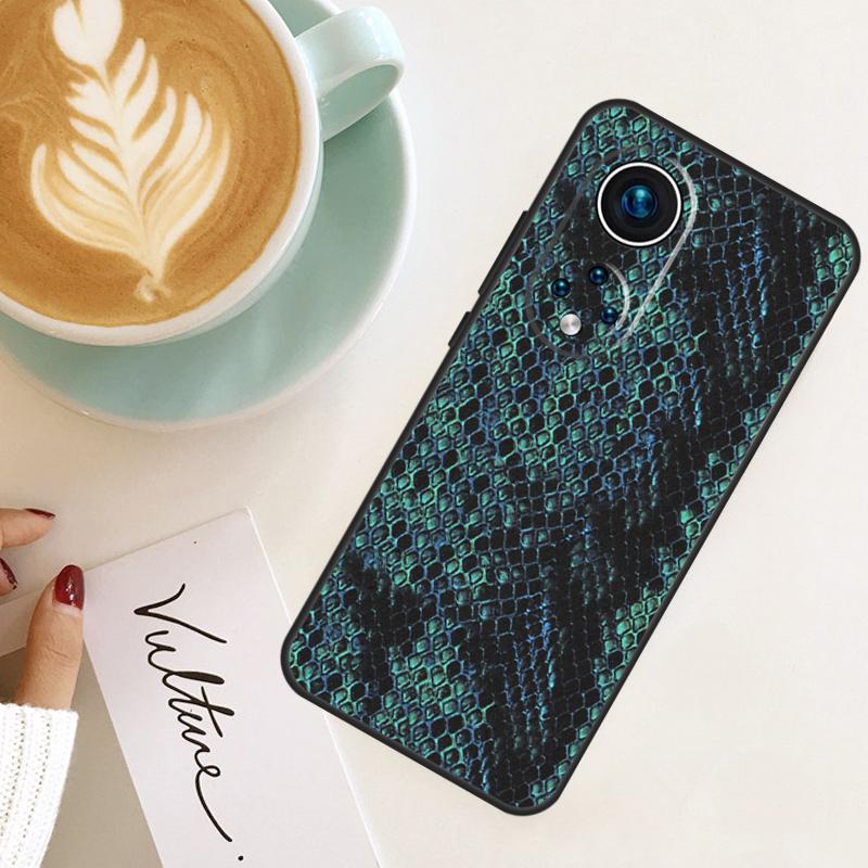 Змеиная Кожа Для Huawei P40 P20 P30 P60 Pro Nova 5T 9 P Smart Honor Magic5 Lite 50 70 90 X8 X8a Чехол