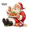 Easy to Apply Wall Murals Santa Claus Sticker, Waterproof PVC Decal, Removable Decorative Window Clings Festive Art for Glass Windows And Doors