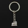 Fashion 30mm Key Ring Metal Key Chain Keychain Jewelry Antique Plated Roman Colosseum Rome Italy 16x13mm Pendant