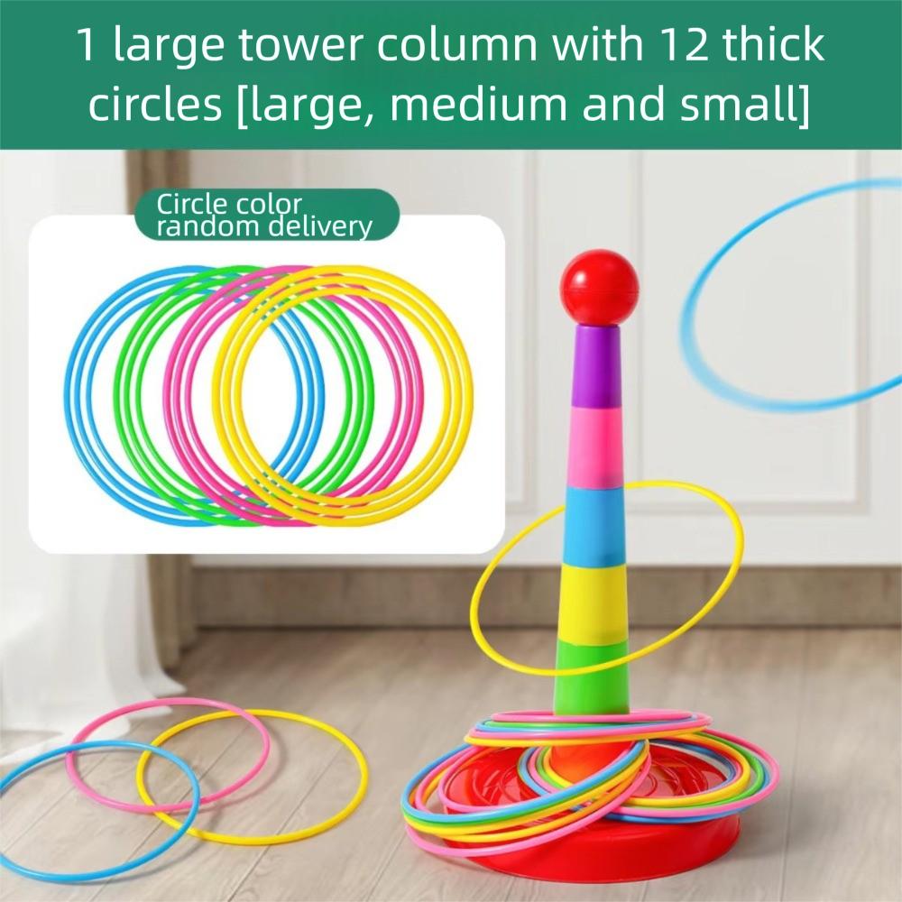 Interactive Ferrule Stacked Toys Early Education Hoop Ring Toss Toys Throw Circle Game  Children