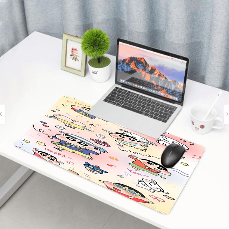 Crayon Shin Print Mouse Pad, Anti‑Slip Desktop keyboard Mat, for PC Laptop Gaming Working Daily Use, Cool Festival Surprise Gift