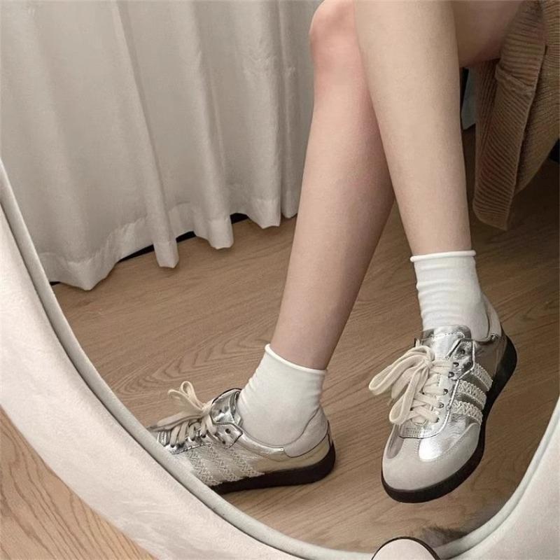 Retro Lace Edged Sneakers Popular In Spring and Autumn German Training Casual Shoes Simple and Minimalist
