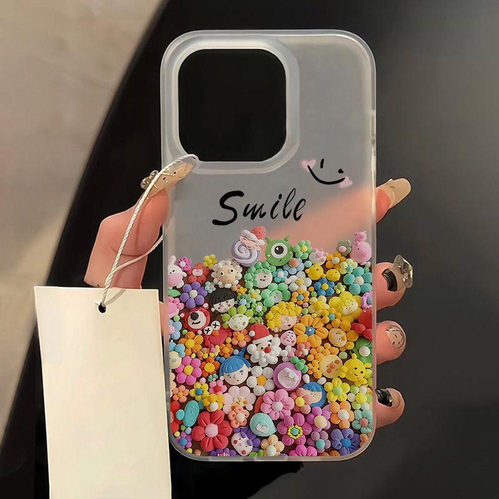 Чехол для мобильного телефона Smile Sunflower подходит для iPhone17promax Apple 17 матовый с большим отверстием 15/16 противоударный 14.