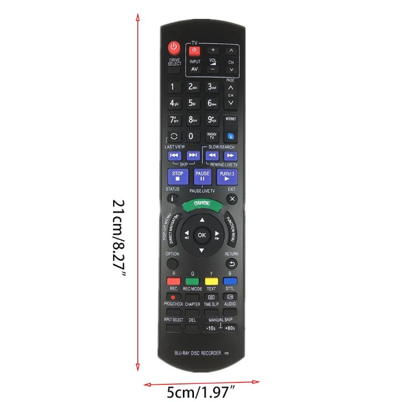 Blu-ray Disc Recorder Remote Control for Panasonic N2QAYB000344 N2QAYB000338 DMR-BS850 DMR-BS750