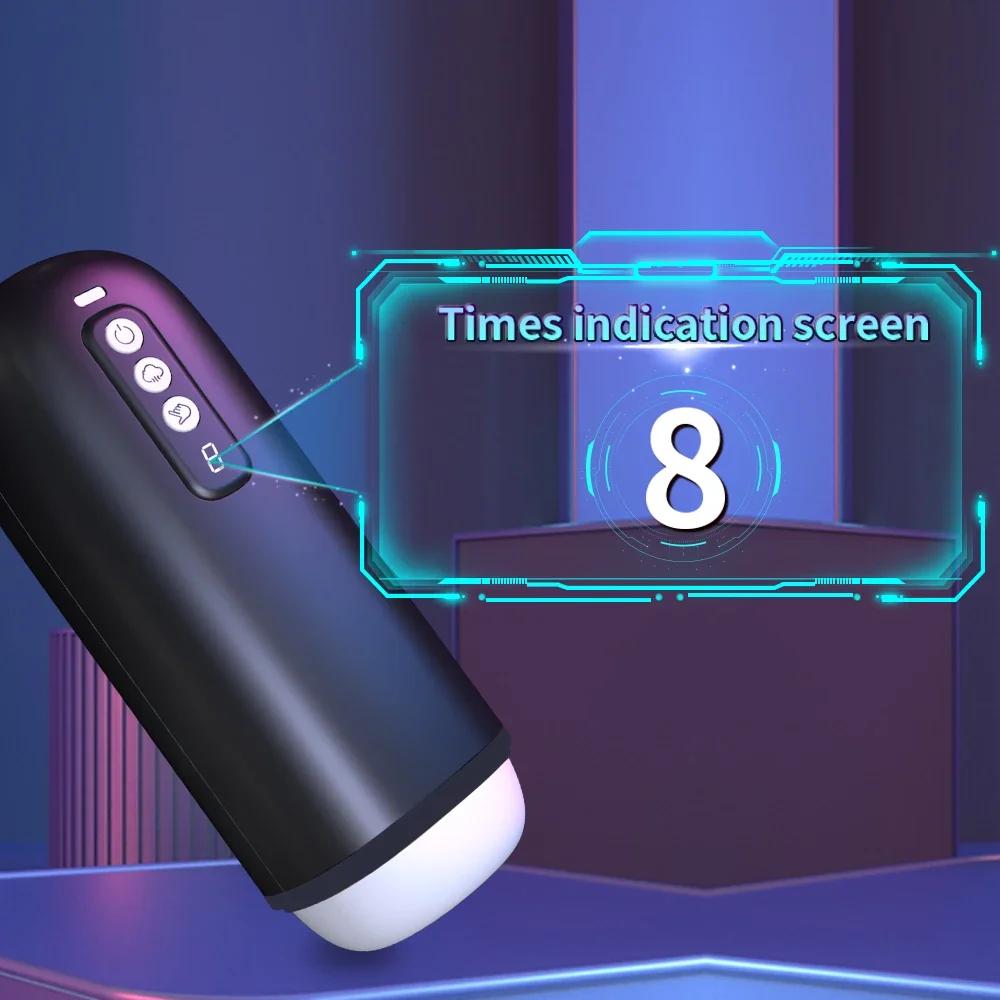 Автоматический мастурбатор для мужчин, секс-машина для минета, сосания, настоящая вагина, карманная киска, пенис, оральный мастурбатор, вибрация, мужская секс-игрушка