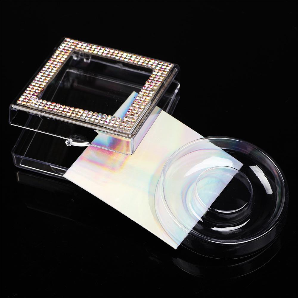 Glitter Diamond Eyelash Packing Box False Eyelashes Box Package Makeup 10-25MM Lashes Flash Packing Box Free Custom LOGO
