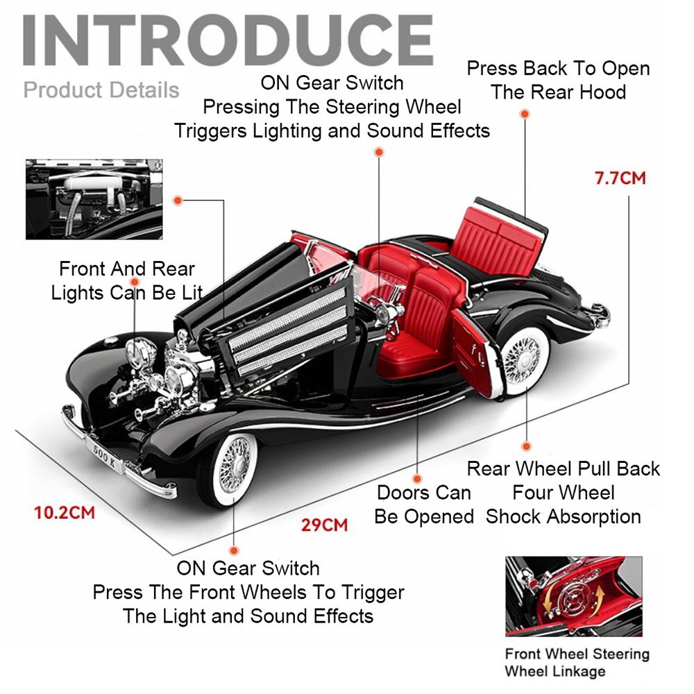 Large 1:18 530Li XDrive 500K Sports Car Model Toy Alloy Diecast Doors Opened Shock Absorption Vehicles Home Decoration Ornaments