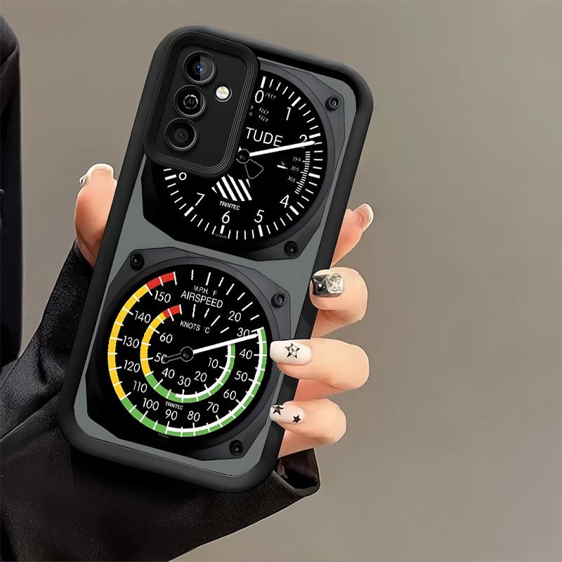 Aircraft Instrument Cockpit Radar Soft Phone Case for Samsung Galaxy A17 A16 A26 A36 A56 A15 A25 A35 A55 A14 A24 A34 A54 A13 A23