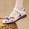 Summer New Genuine Leather Hollow Out Handmade Women's Shoes Women Loafers Breathable Beach Flat Sandals Mother Sandals