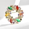 High-End Luxury Color Zircon Ring Bauhinia Corsage Atmospheric Brooch Suit Accessories