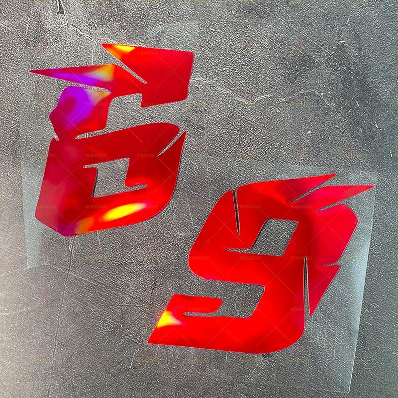 1 шт. Красные Лазерные Наклейки Номерного Знака для Мотоцикла Водонепроницаемые для Модификации Мотоцикла Шлема Обтекателя Велосипеда Скутера Универсальные Виниловые Наклейки