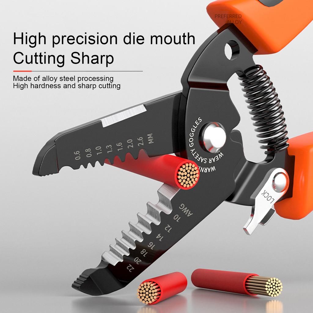Electrical Wire Stripping Tool Easy Operation with Precision Crimping Function Suitable for Cutting and Pulling Wires
