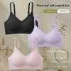 Women's Seamless One-Piece Bra: Comfortable, Breathable, No Steel Ring, Sweet Style for Girls.