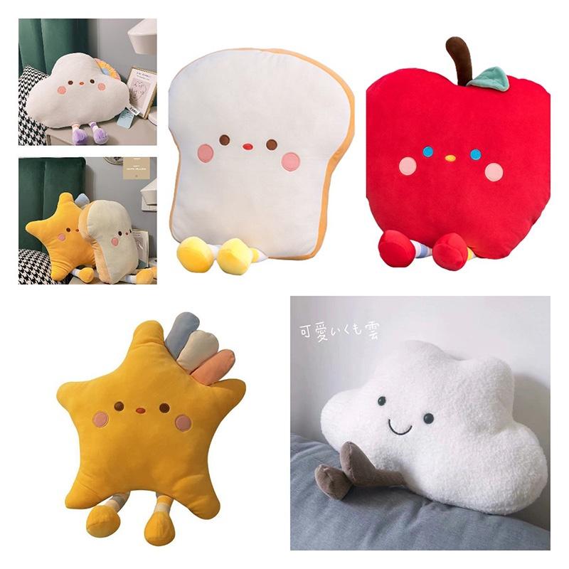 Ultra-soft Crystal Fleece Stuffed Fruit And Bread Plush Toys For Sleeping And Snuggling