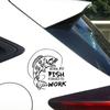 Born To Fish Forced To Work Vinyl Sticker Decal Sign Truck Car Bumper Waterproof Irregularly Shaped Car Decoration Decals