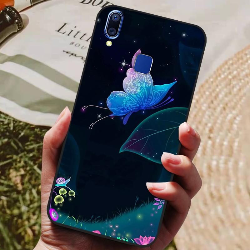 Для чехла Vivo Y93 Lite Чехол Силиконовый Мультяшный Расписной Мягкий ТПУ Задняя Крышка Для Vivo Y91 Y95 Y93 Lite Чехол Y 91 Чехлы для Телефона Capas