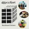 48pcs/6Set Chalkboard Blackboard Chalk Board Stickers Craft Kitchen Jar Labels