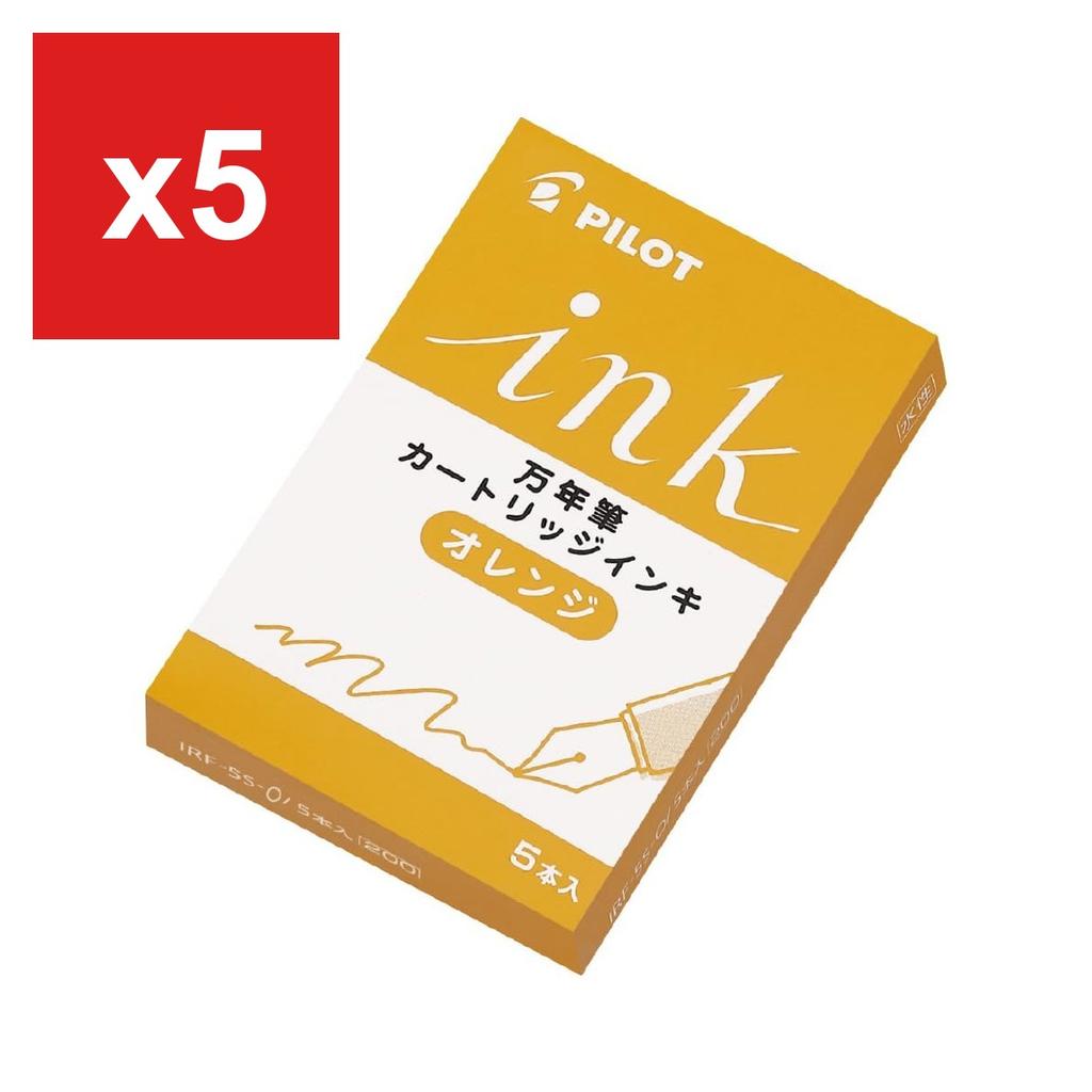 Pilot Fountain Pen Ink Cartridges, Orange, IRF5SO