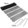 10Pcs 13cmx49cm Garden Prickle Strip Dig Stop Cat Repellent Deterrent Mat Spike