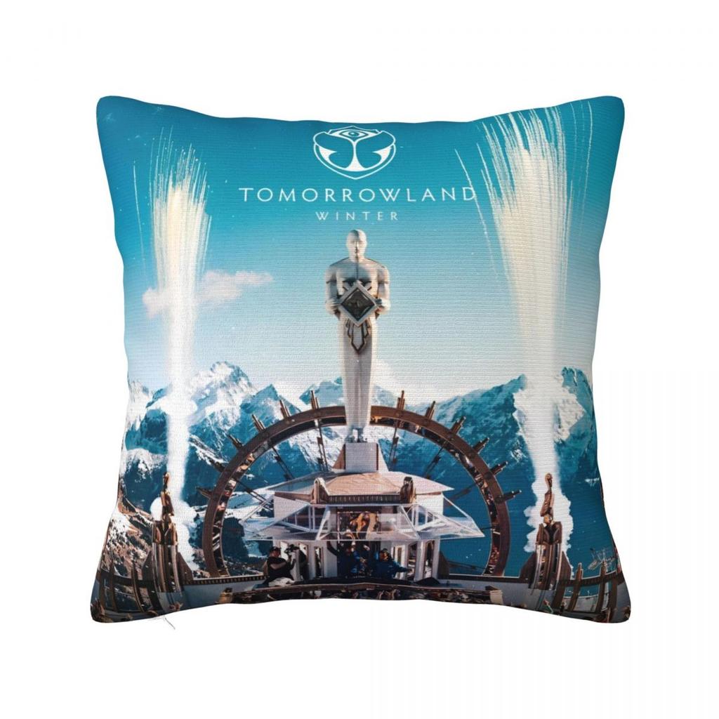 Tomorrowlandd Flag Pillowcase Polyester Cushion Cover Decorative Music Festival Throw Pillow Case Cover Home Square 18'