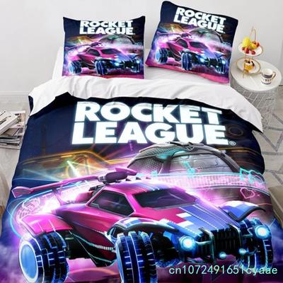 Новый комплект постельного белья Rocket League, покрывало для односпальной кровати, полный комплект королевского размера, автомобильный комплект постельного белья Rocket League, пододеяльник для спальни для взрослых