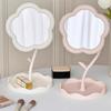 Flower Mirror Makeup Mirror Desktop Mirror Student Dormitory Desktop Makeup Mirror Special-Shaped Dresser Makeup Mirror Girls