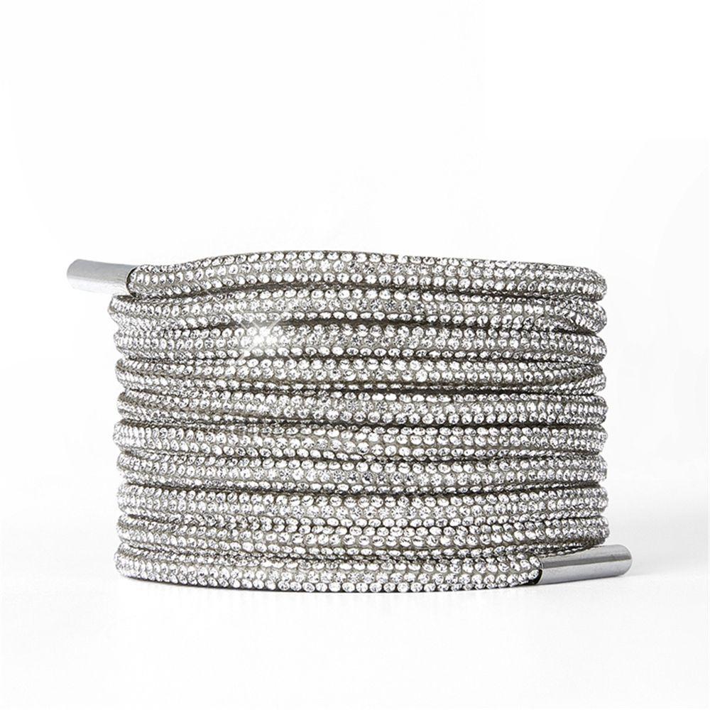 Роскошные шнурки со стразами, радужными бриллиантами, шнурки для кроссовок, шнурки для обуви, круглые шнурки 100/120/140/160 см, 1 шт., шнурки своими руками