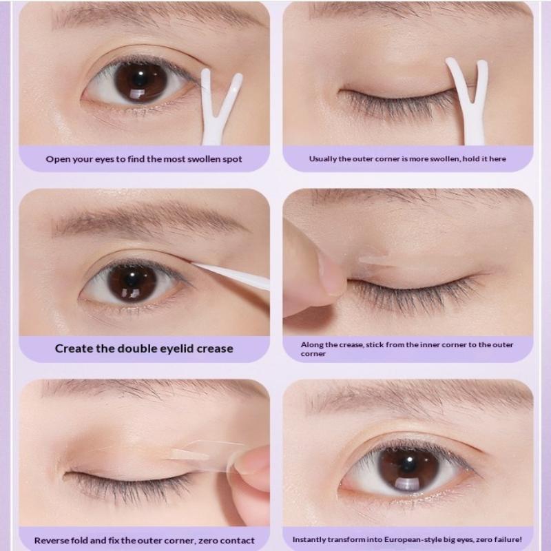 Invisible Double Eyelid Stickers Sweat Resistant Natural Seamless No Residue Eye Tape for Puffy Eyes Daily Commute Makeup