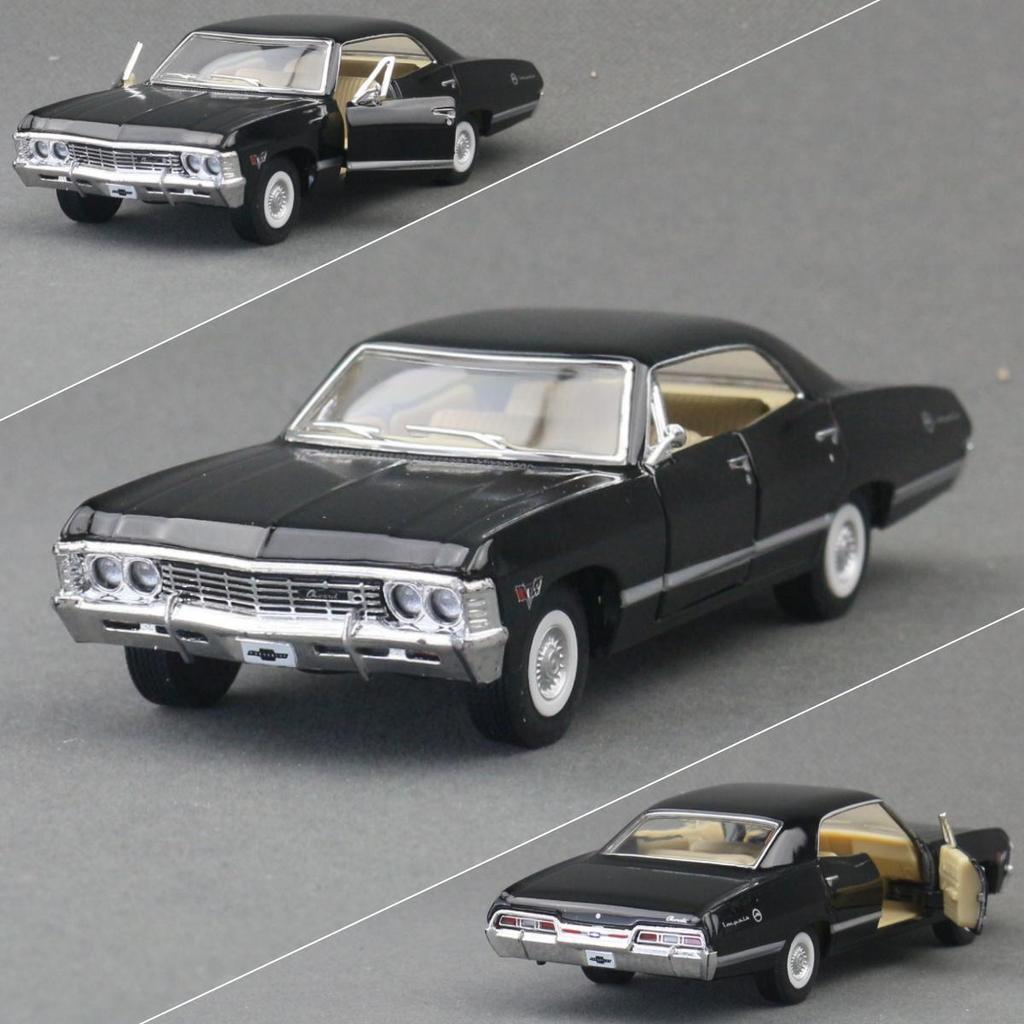 KiNSMART Модель игрушечного автомобиля 1/43 Chevrolet Impala 1967 Классическая литая миниатюра Машинка с инерционным механизмом Коллекция Подарок для ребенка Мальчика