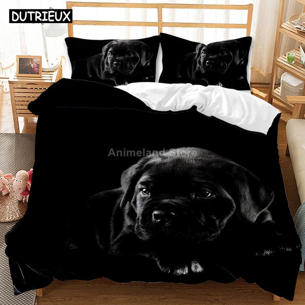 Прекрасный комплект постельного белья с изображением собаки-далматинца, 3D, роскошные наборы пододеяльников, постельное белье, размер Queen King Single, черный, белый, животное, домашнее животное