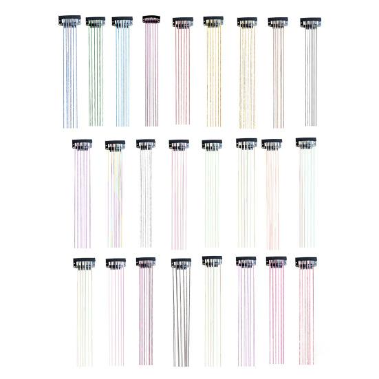 Женские заколки-трессы для волос с мишурой, термостойкие, цветные, длинные прямые, сказочные, с блестками, мишура для волос, женские аксессуары для волос