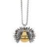 Retro Punk Style Sunflower Totem Necklace For Men Women Hip Hop Jewelry Accessory