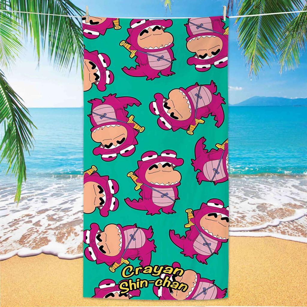 Extra Large Kids Quick Dry Bath Towel Cartoon Character Digital Print Double Sided Flannel Microfiber Beach Towel