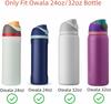 4 reusable replacement straws for 24 oz and 32 oz sizes  with cleaning brush; compatible with water bottles and cup accessories