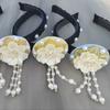 Pearl Hanbok Hairband Flower Stage Dance Hair Hoop Classical Korean Headband  Girls