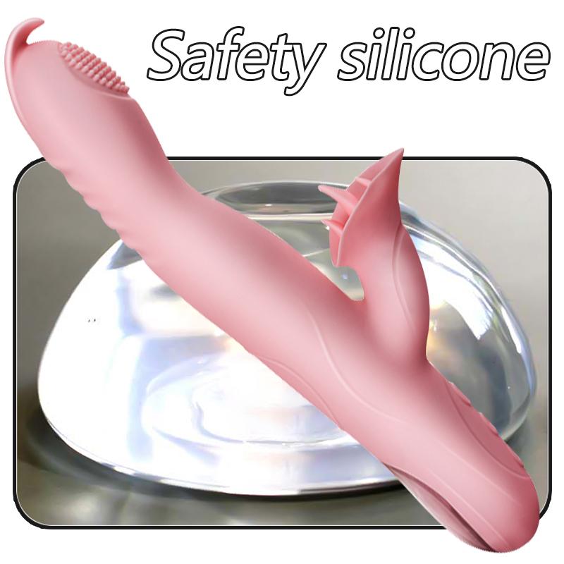 Выдвижной вибратор, женская мастурбация, стимуляция клитора, подогрев, массаж, точка G, лизание языка, секс-игрушка для взрослых, флирт, качели