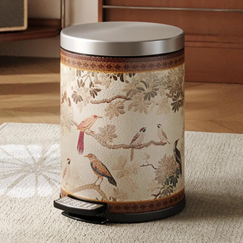 Винтажные мусорные баки, металлический мусорный бак, роскошная мусорная корзина для гостиной, большая емкость, отдельные мусорные баки, вещи для дома и кухни