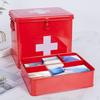 First Aid Storage Box Medicine Cabinet 9.2x7.2x8.2inch Removable Tray with Carry Handle